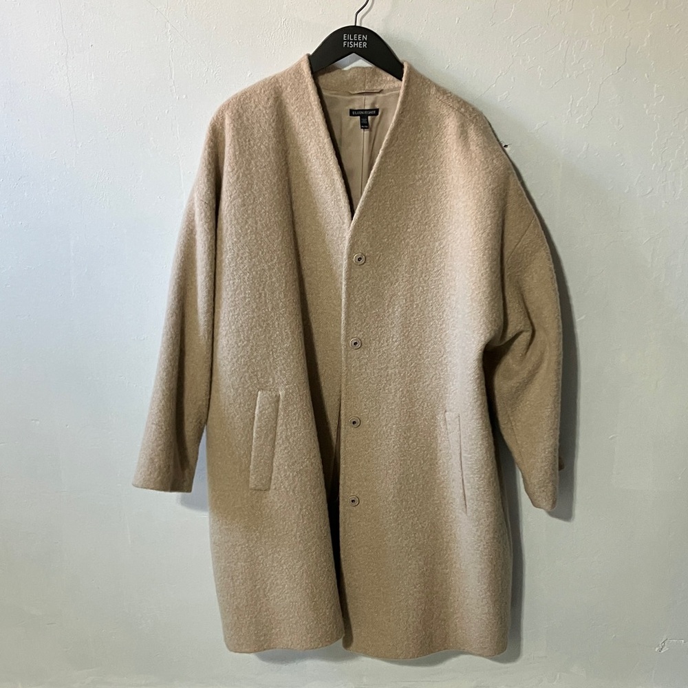 Exquisite Eileen Fisher Alpaca/Wool Coat - Picture 11 of 11